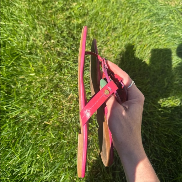 Women’s Tory Burch hot pink leather sandals size 7.5 - Picture 6 of 7